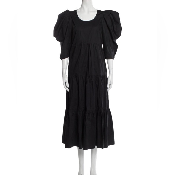 SEA NY PUFF SLEEVE LONG TIERED DRESS SIZE SMALL - Picture 1 of 5